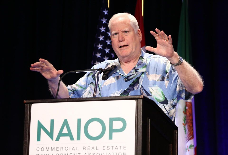 California Business Properties Association President Rex S. Hime speaks to more than 800 industrial professionals during a luncheon at NAIOP's I.CON Industrial Real Estate conference in Long Beach. 