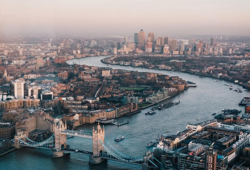 Central London aerial photo