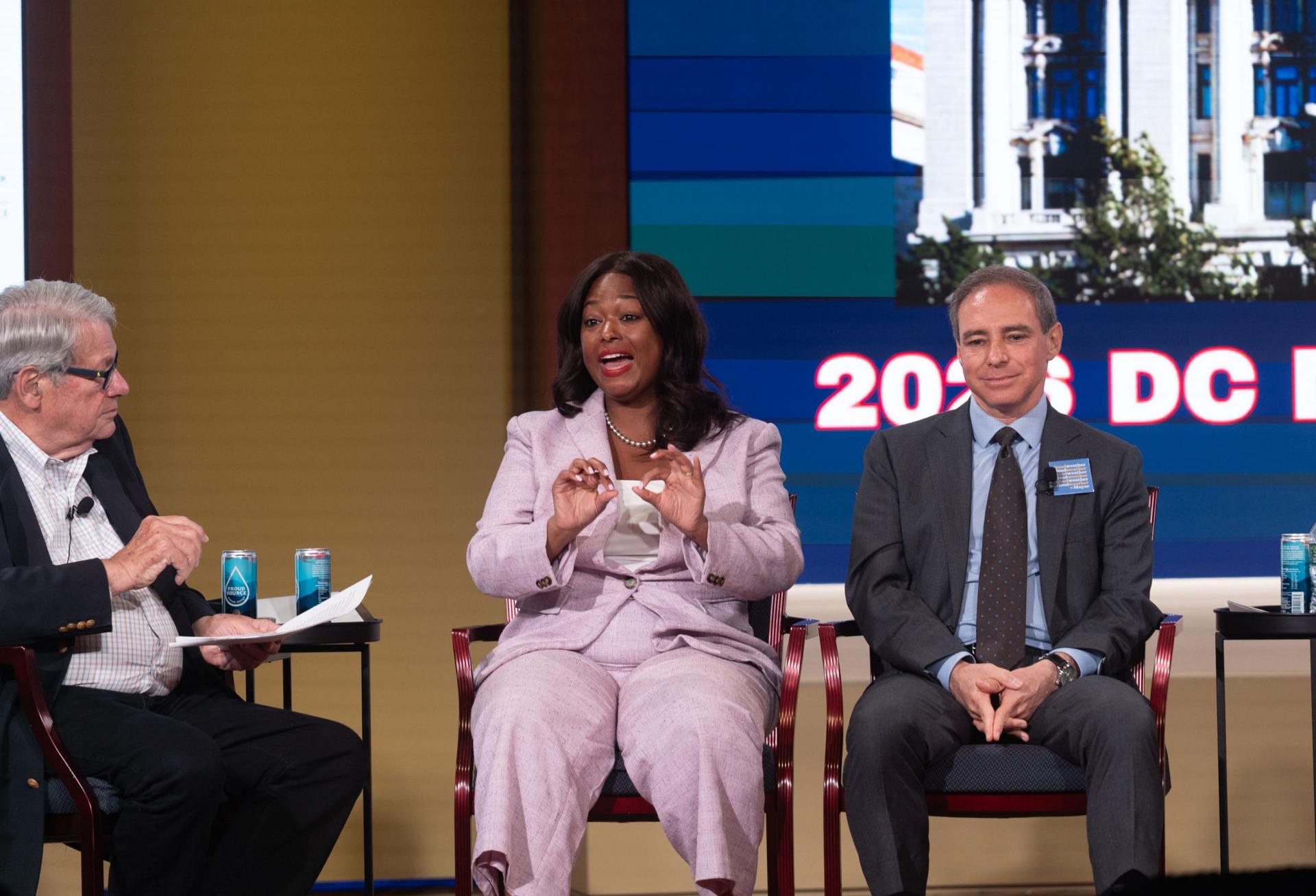 Janeese Lewis George at the DC primary forum