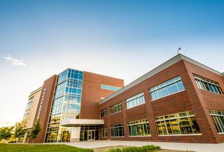 A rendering-style photograph of the Fitzsimons Innovation Community in Aurora, Colorado.