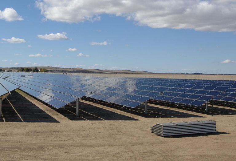 A solar farm in the Southwest United States.