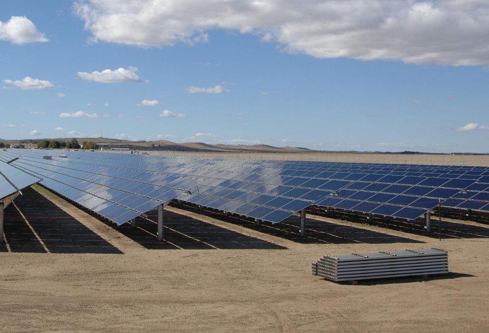 A solar farm in the Southwest United States.