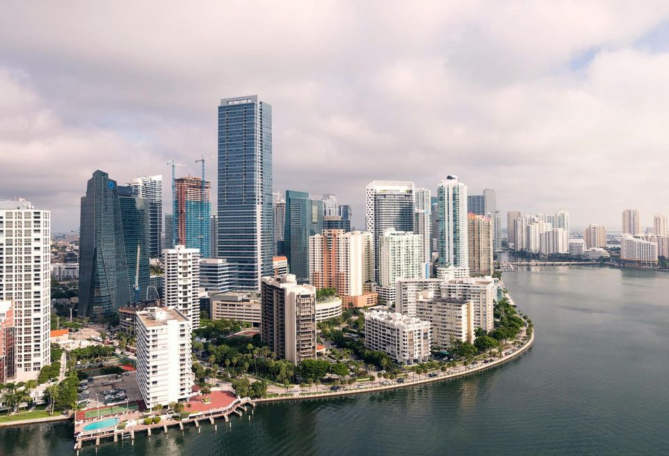 Aerial view of downtown Miami and Brickell.