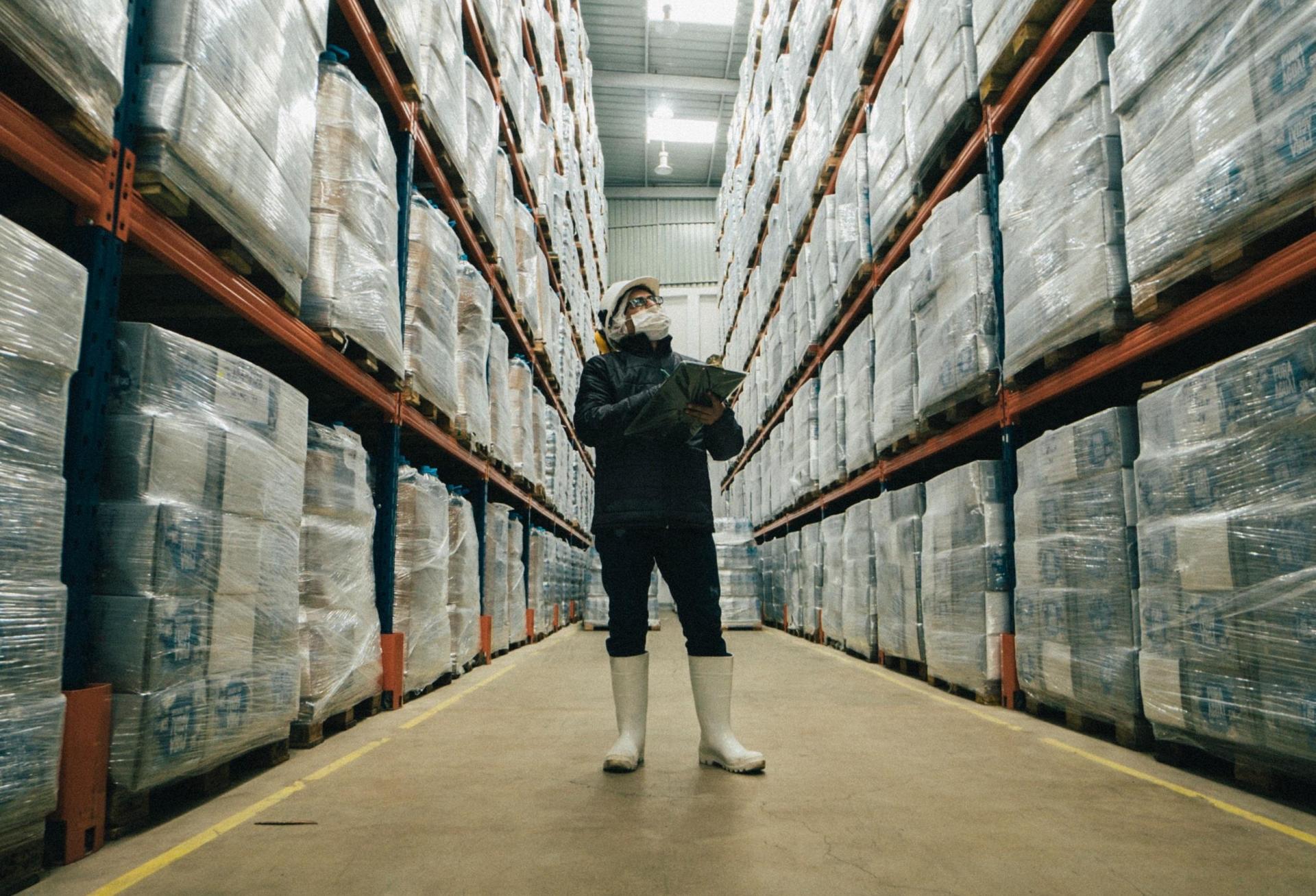 a warehouse worker in a warehouse 