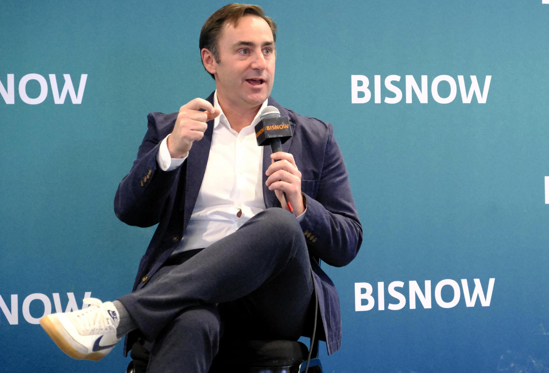 GGP CEO Kevin McCrain speaking during a Bisnow event.