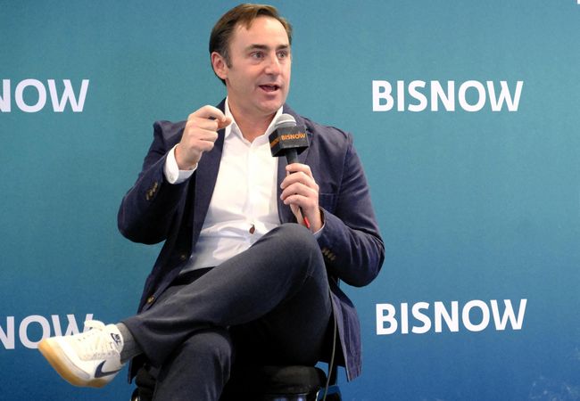 GGP CEO Kevin McCrain speaking during a Bisnow event.