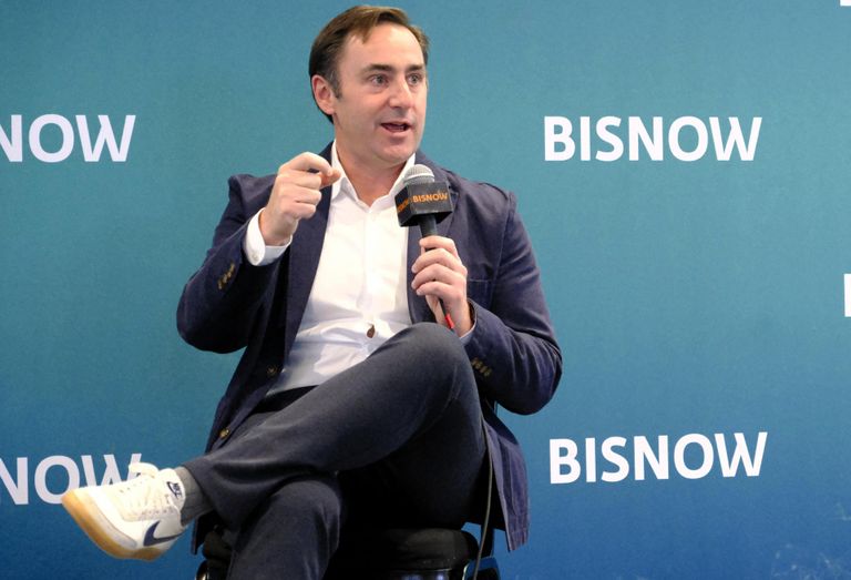 GGP CEO Kevin McCrain speaking during a Bisnow event.