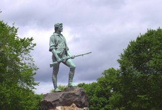 Minuteman statue in Lexington.
