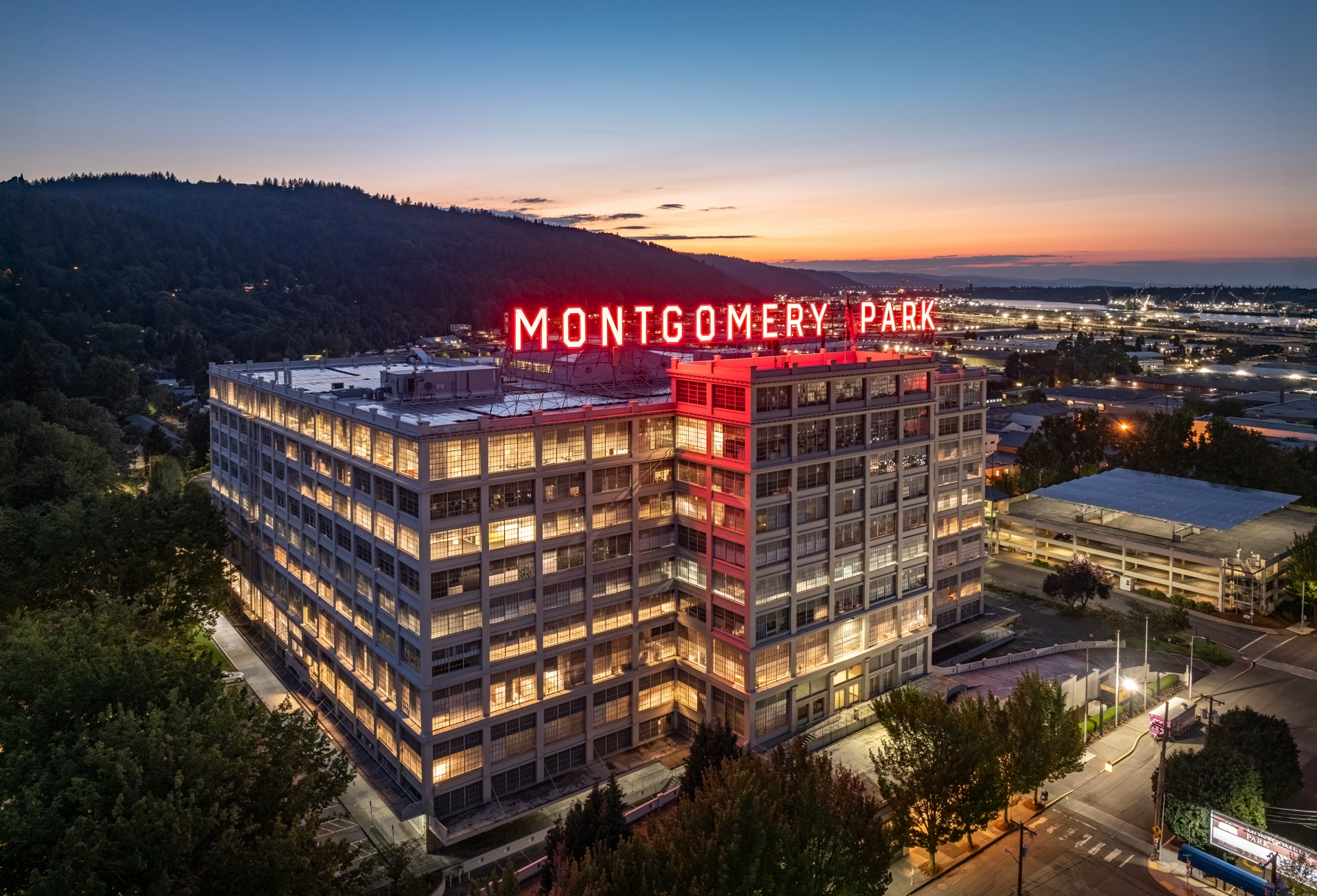 Montgomery Park, a historic building in Portland recently acquired by Menashe Properties for an 87% discount.