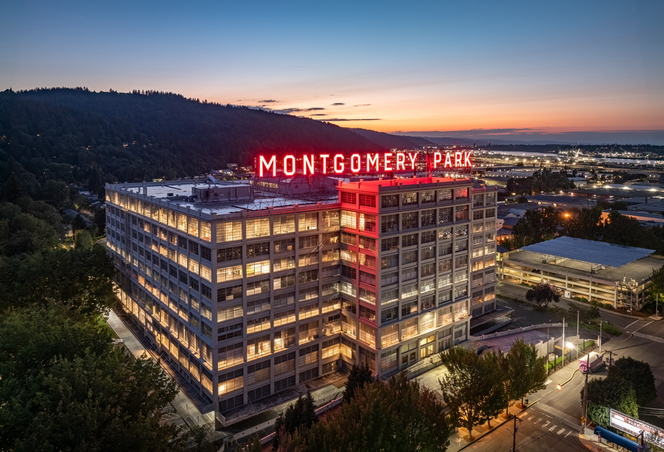 Montgomery Park, a historic building in Portland recently acquired by Menashe Properties for an 87% discount.