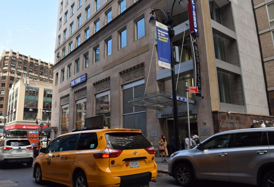 The former Herald Square Marriott outpost, now being run by LuxUrban Hotels, on Oct. 18, 2022.