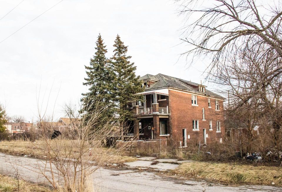 Weeds and a house