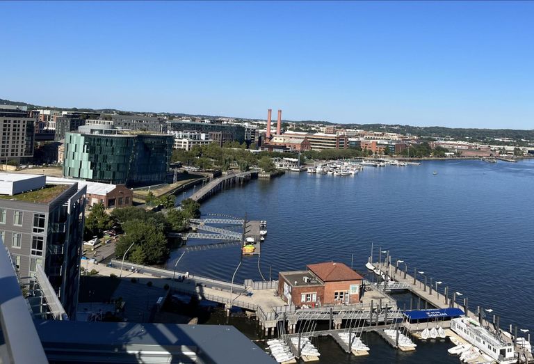 D.C.'s Navy Yard, seen from the rooftop of the Maren apartment building. 