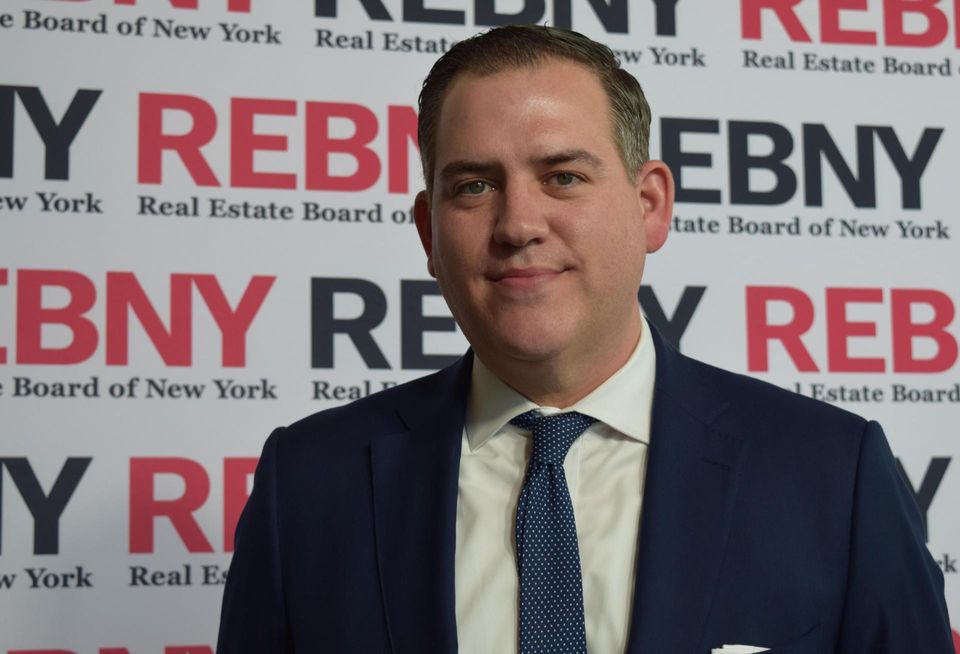 Brookfield Executive Vice President for National Urban Retail Jason Maurer at REBNY's red carpet at the start of the evening.