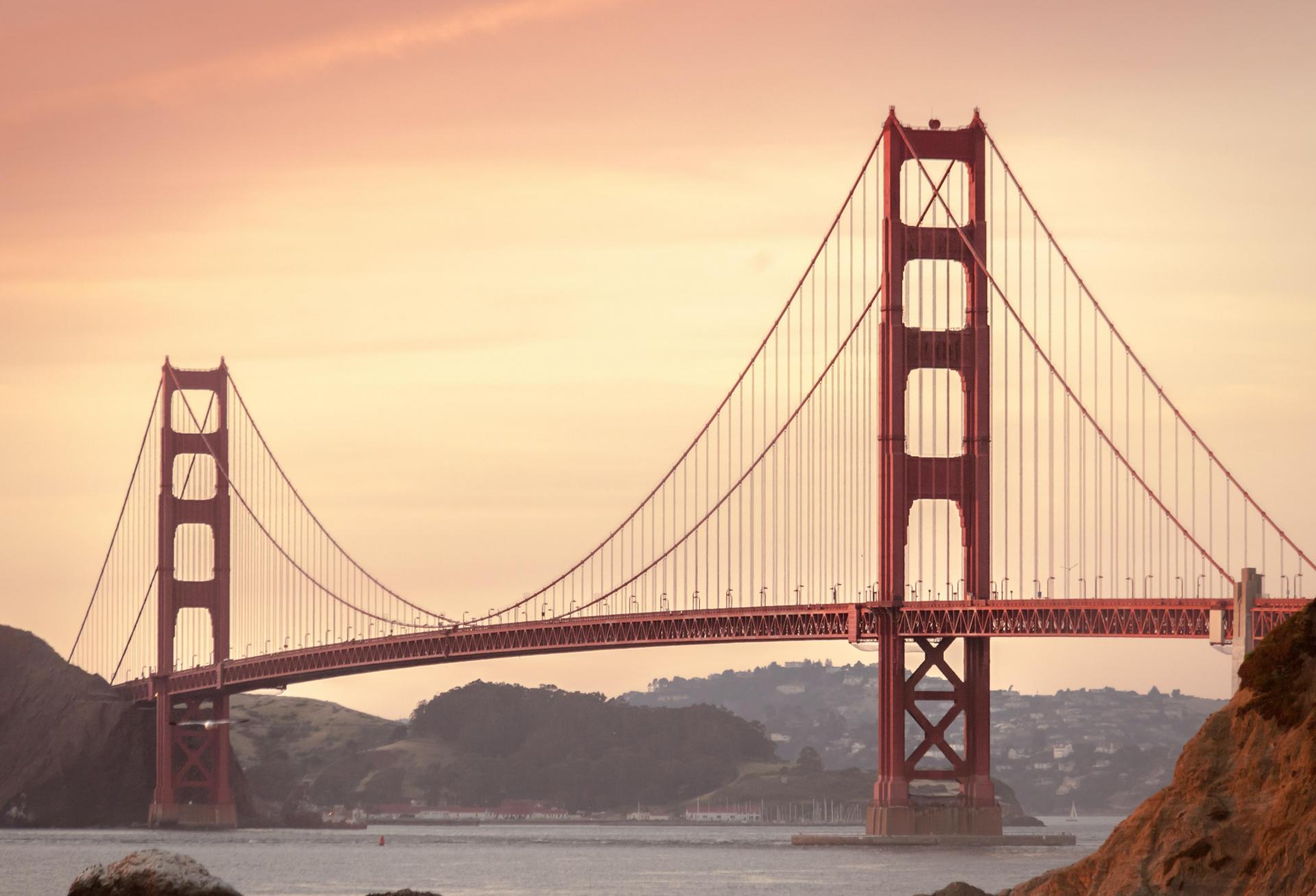 The Golden Gate Bridge at Sunset 
