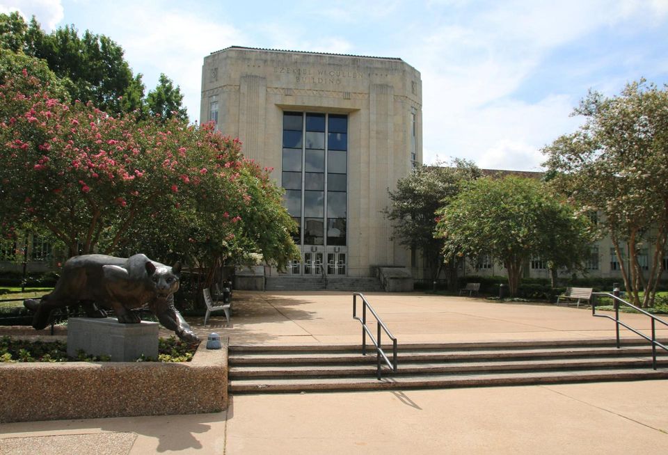 On campus at the University of Houston.