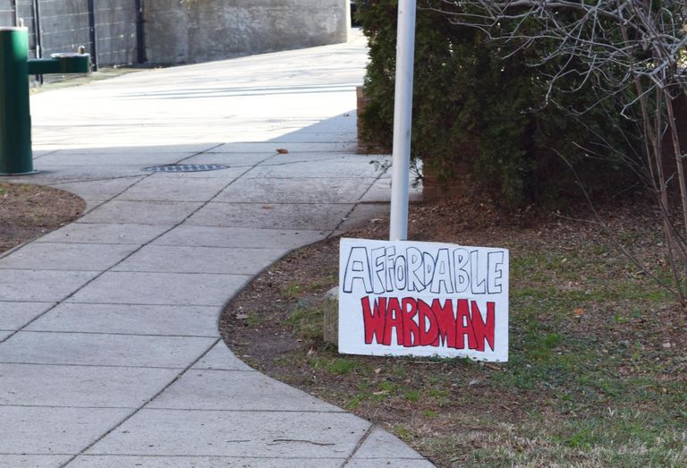 A sign saying 