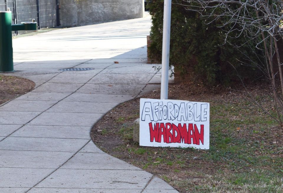 A sign saying