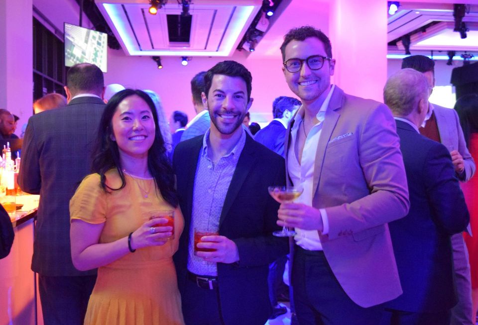 REBNY Director of Project Management Miah Yoo with attendees Matt Bowman and Kenny Metzger.