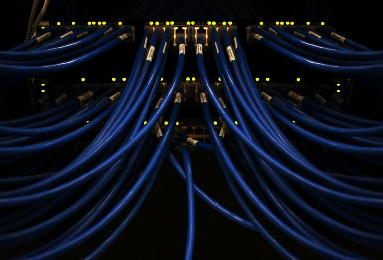 data center server room ethernet cable cables