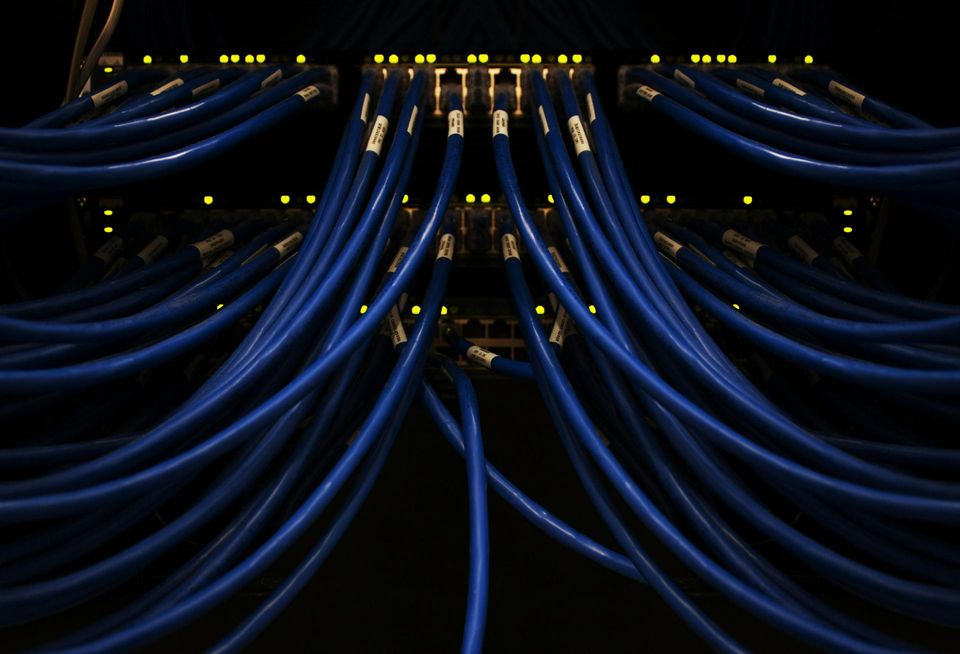 data center server room ethernet cable cables