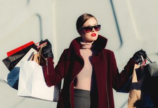Woman with shopping bags