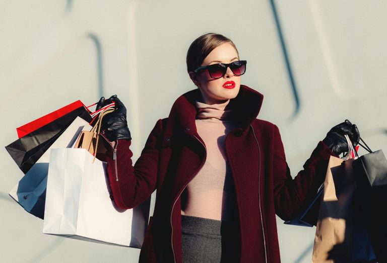 Woman with shopping bags