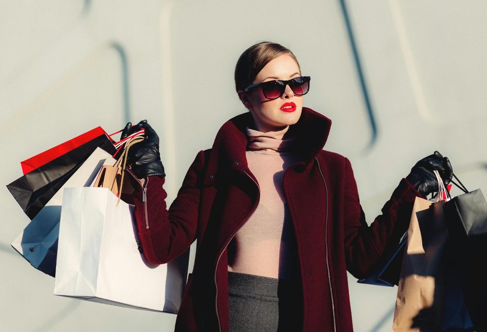 Woman with shopping bags