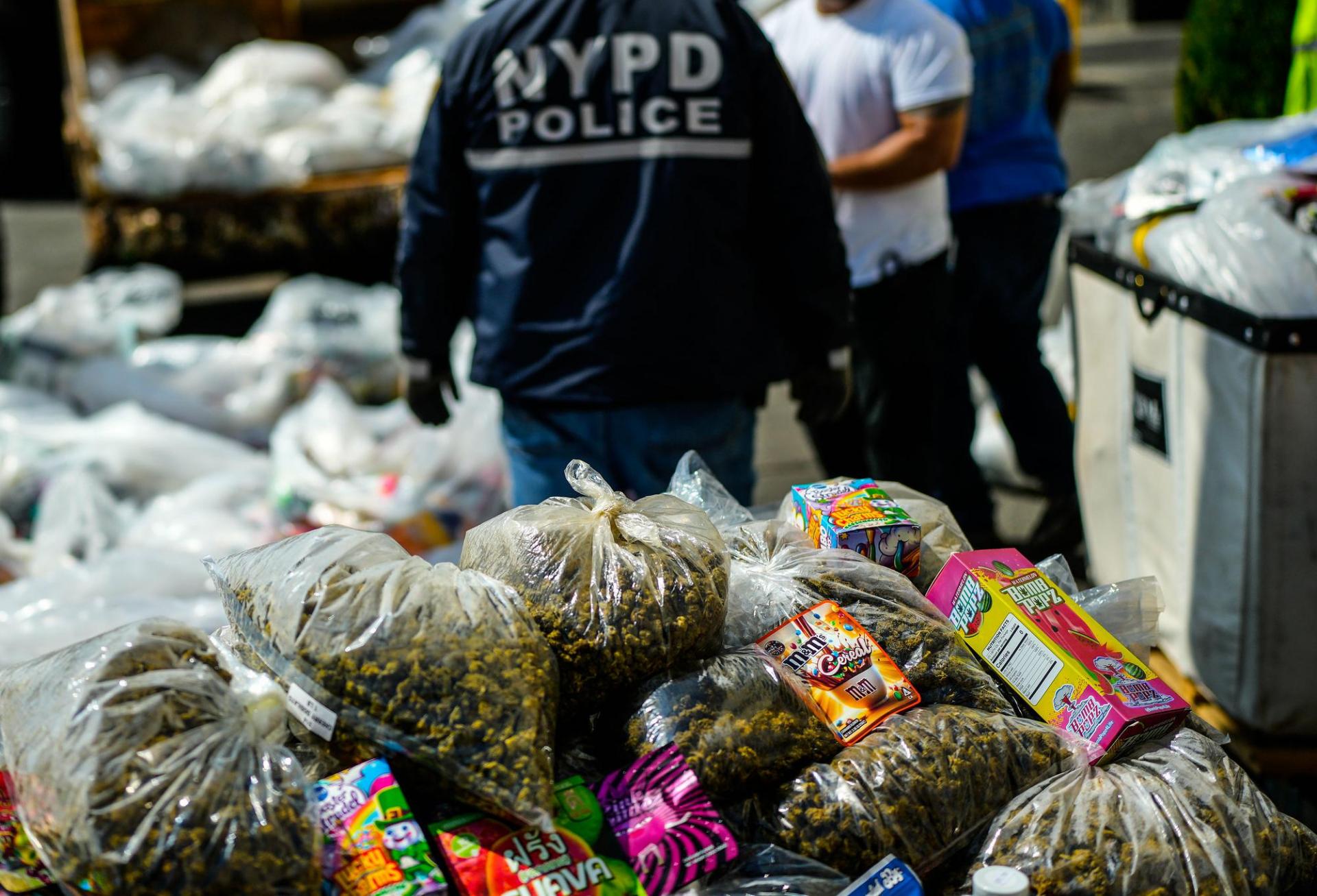 New York City law enforcement seized more than 4 tons of cannabis seized in a crackdown on unlicensed dispensaries.