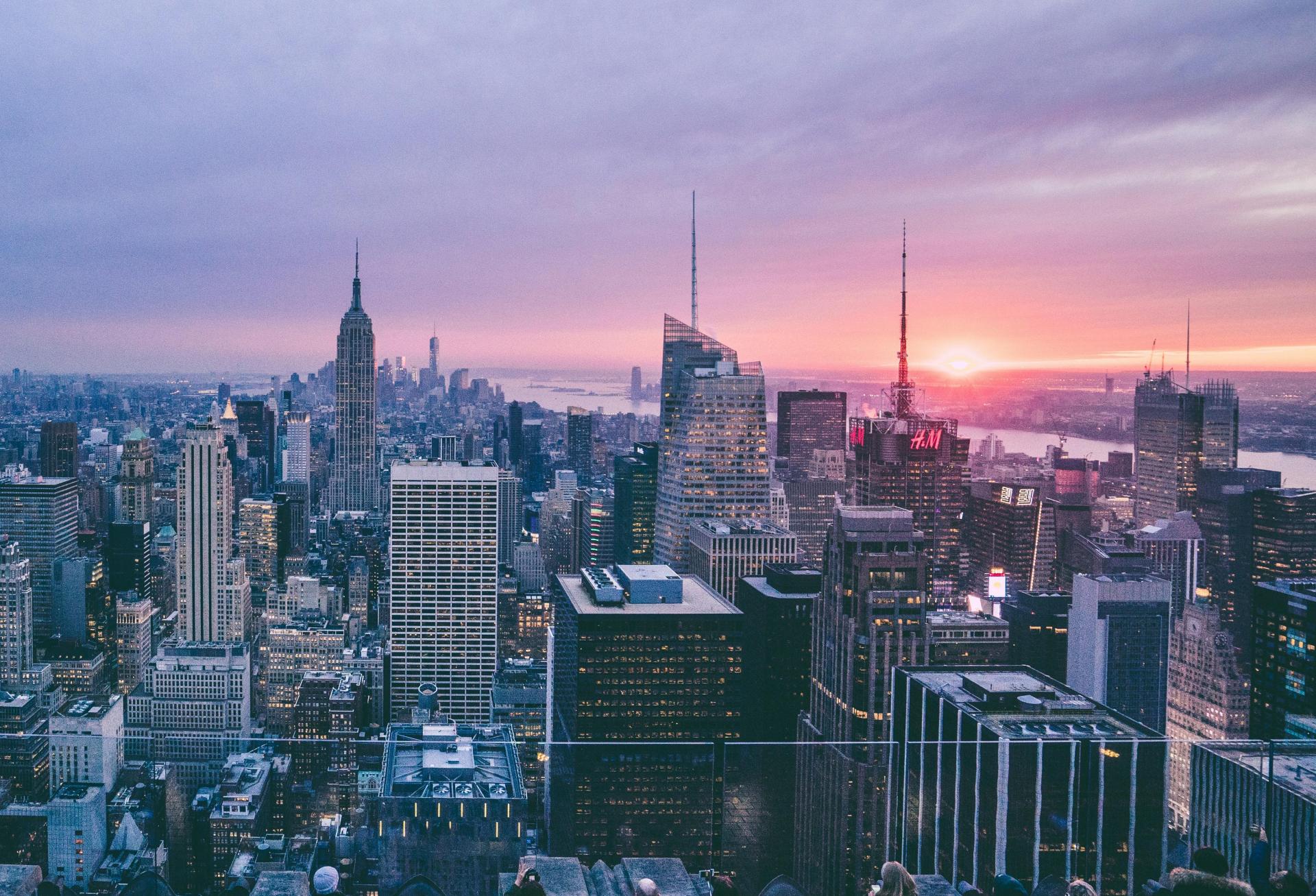 Generic Nyc Pic Sunrise Sunset New York City from Rockefeller Center