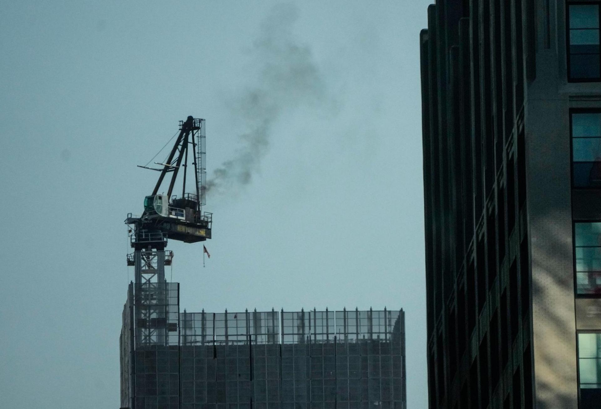 A crane partially collapse on the West Side of Manhattan July 26, 2023, after a fire broke out. Eleven people were injured. A crane partially collapse on the West Side of Manhattan July 26, 2023, after a fire broke out. Eleven people were injured.