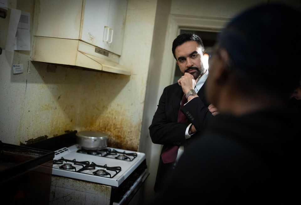Mayor Zohran Mamdani tours a Pinnacle-owned apartment in Brooklyn on his first day in office
