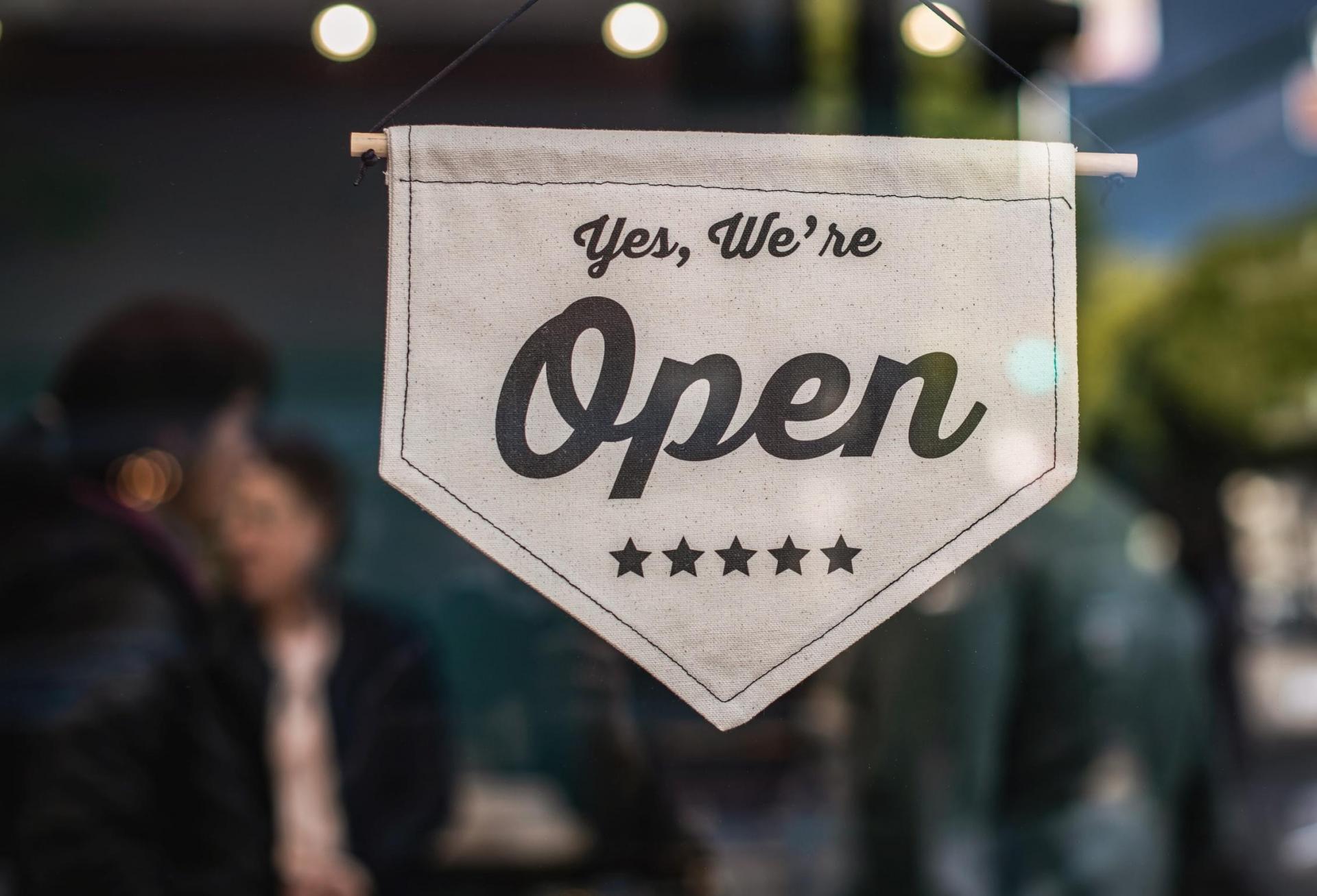 open sign