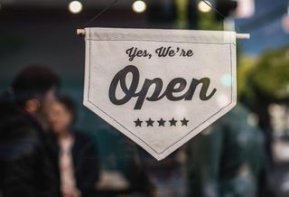 open sign
