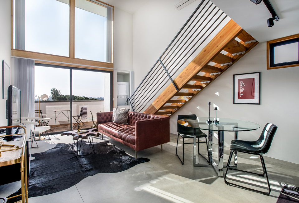 A living room in a Sonder property