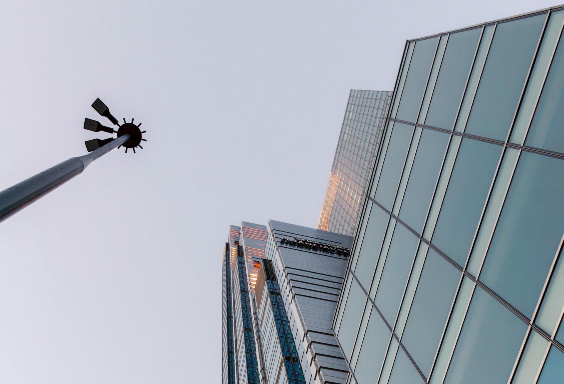 skyscraper from below 
