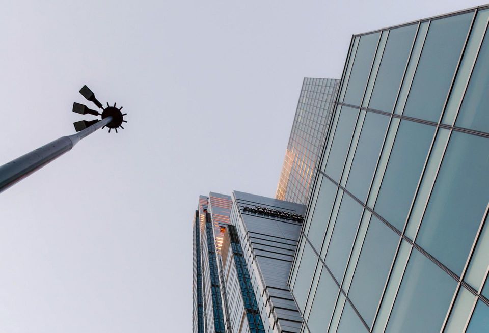 skyscraper from below