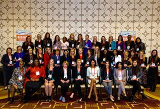 Recipients of Bisnow's Los Angeles Power Women 2019 award. The award is given to women in the commercial real estate industry.  
