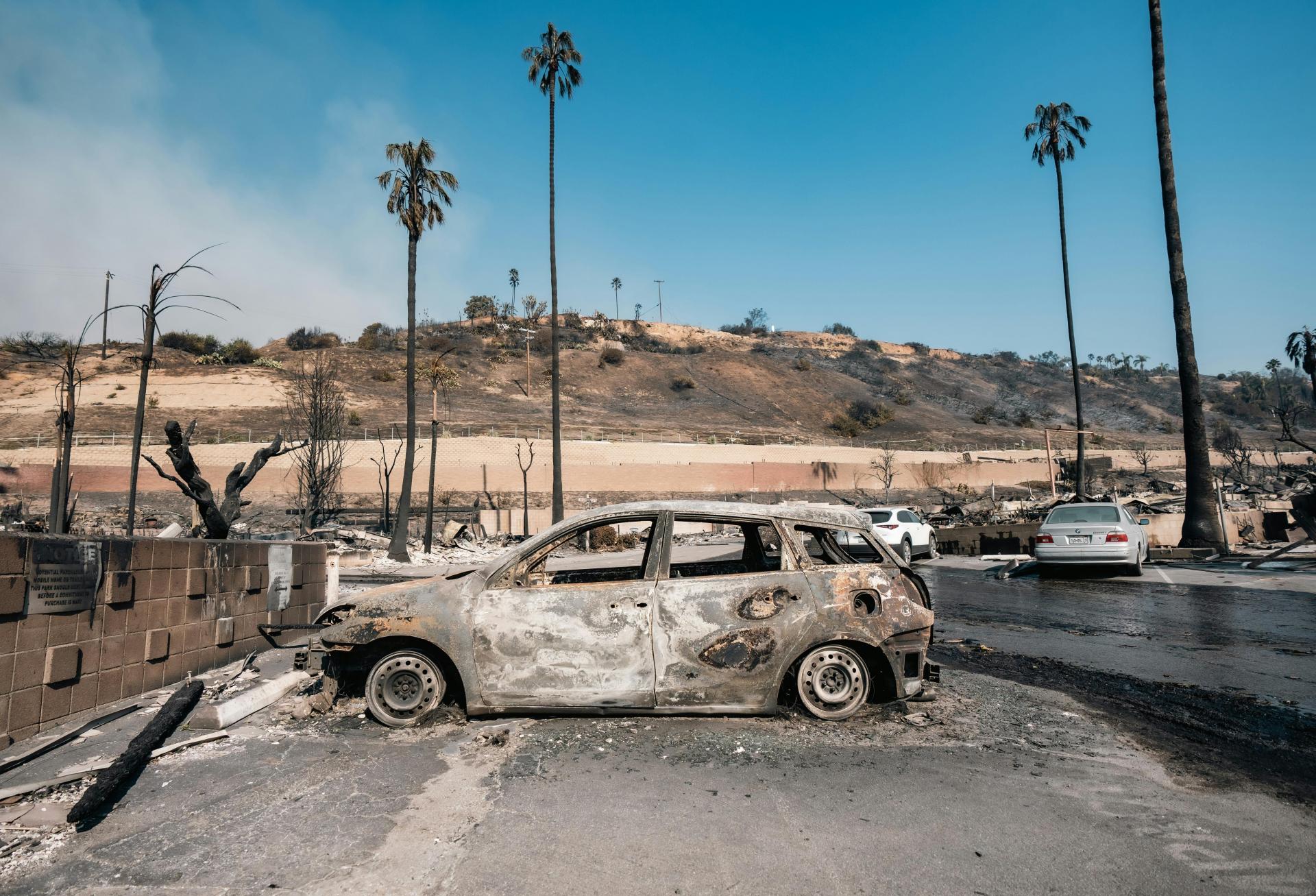 Both fires exploded in size overnight, scorching anything in their paths.
