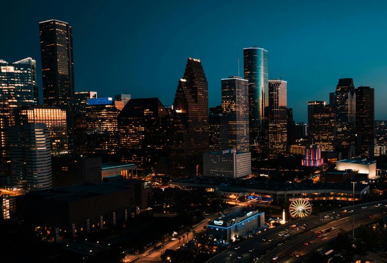 A night view of Downtown Houston.