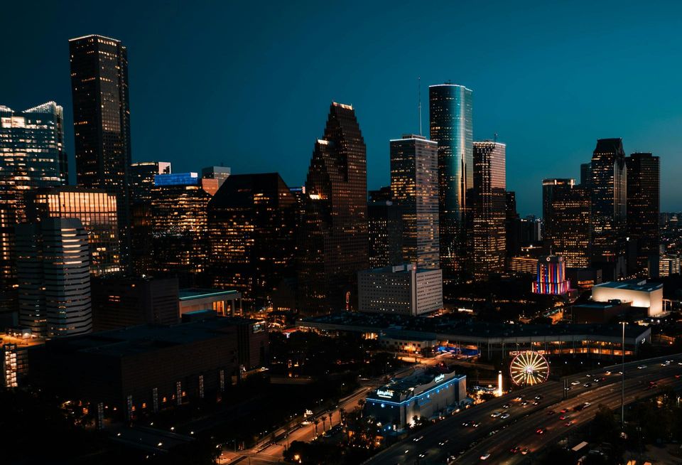 A night view of Downtown Houston.