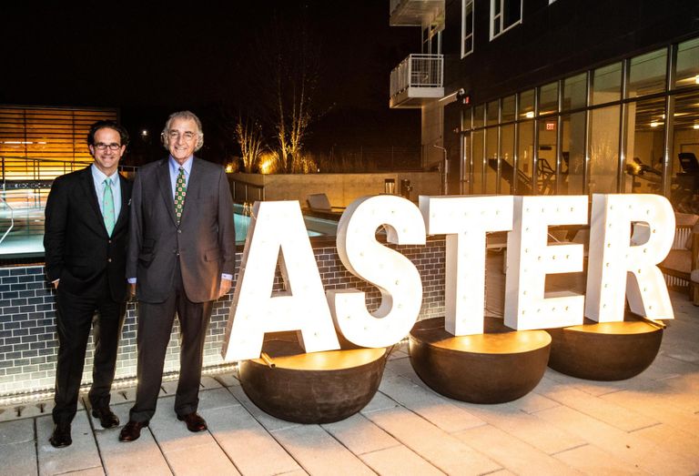 Toby Bozzuto and Tom Bozzuto at the grand opening of the Aster College Park
