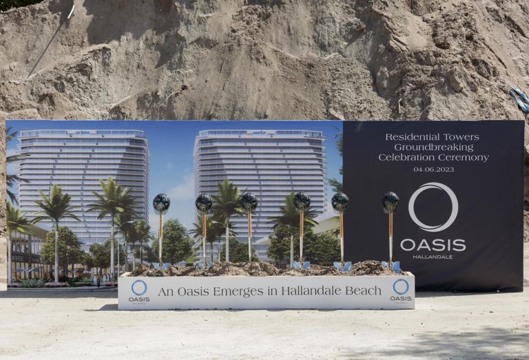 Hallandale Oasis 100 East Hallandale Beach Blvd Groundbreaking Fort Lauderdale Broward County
