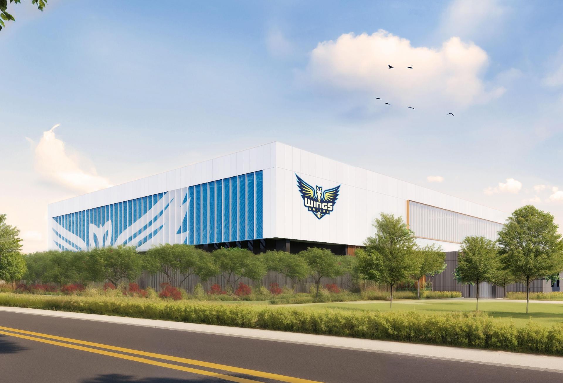 Rendering of the Dallas Wings practice facility.