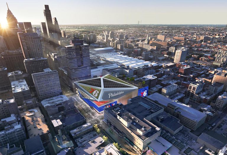 Rendering of planned Philadelphia 76ers arena