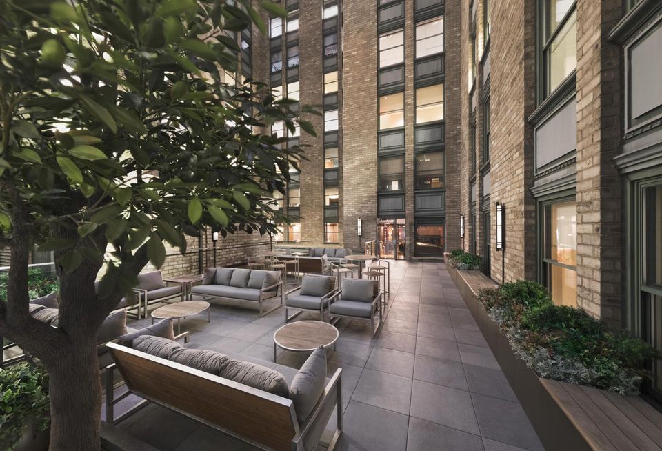 The executive lounge balcony at 230 Park