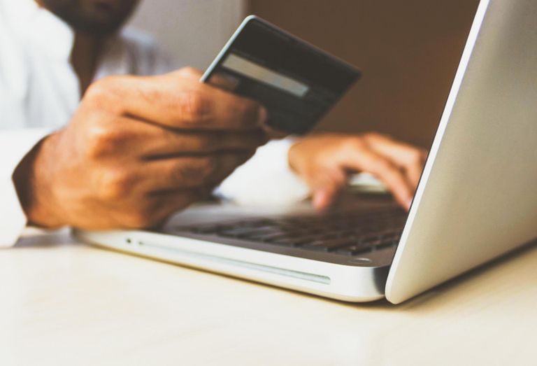 Online shopping, credit card, laptop, e-commerce