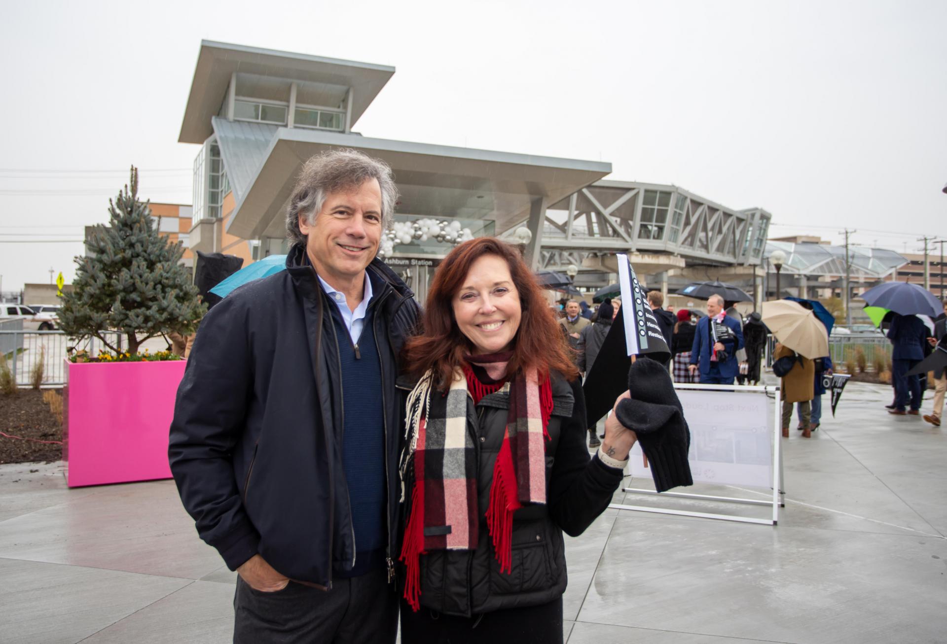 Comstock Chairman and CEO Chris Clemente at the opening of the Ashburn Metro station.