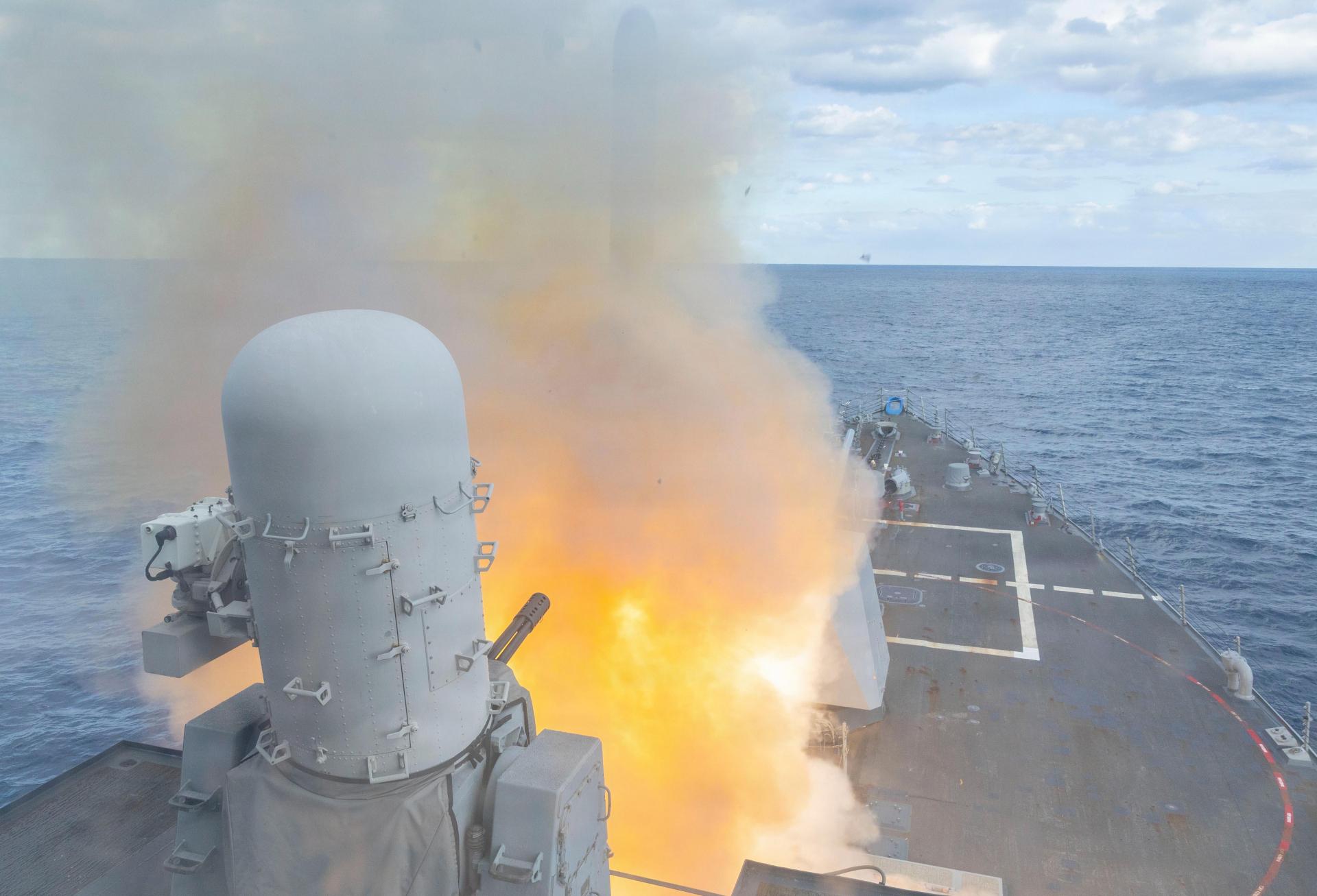 A missile is launched during Operation Epic Fury on Feb. 28