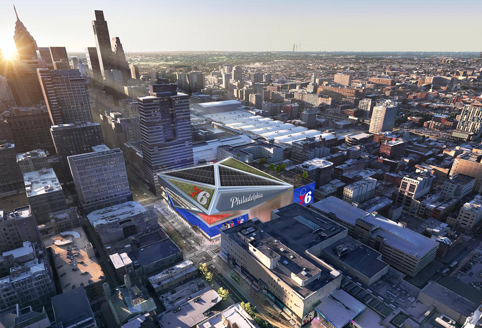 Rendering of planned Philadelphia 76ers arena